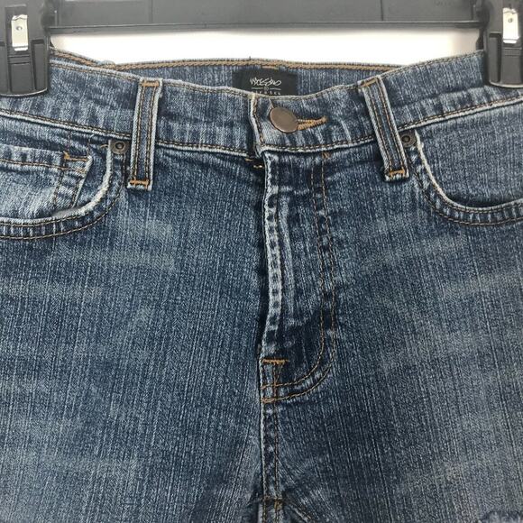 Mossimo Mid Rise Cut Off Jean Shorts Dark Wash Size 6 - Picture 6 of 11